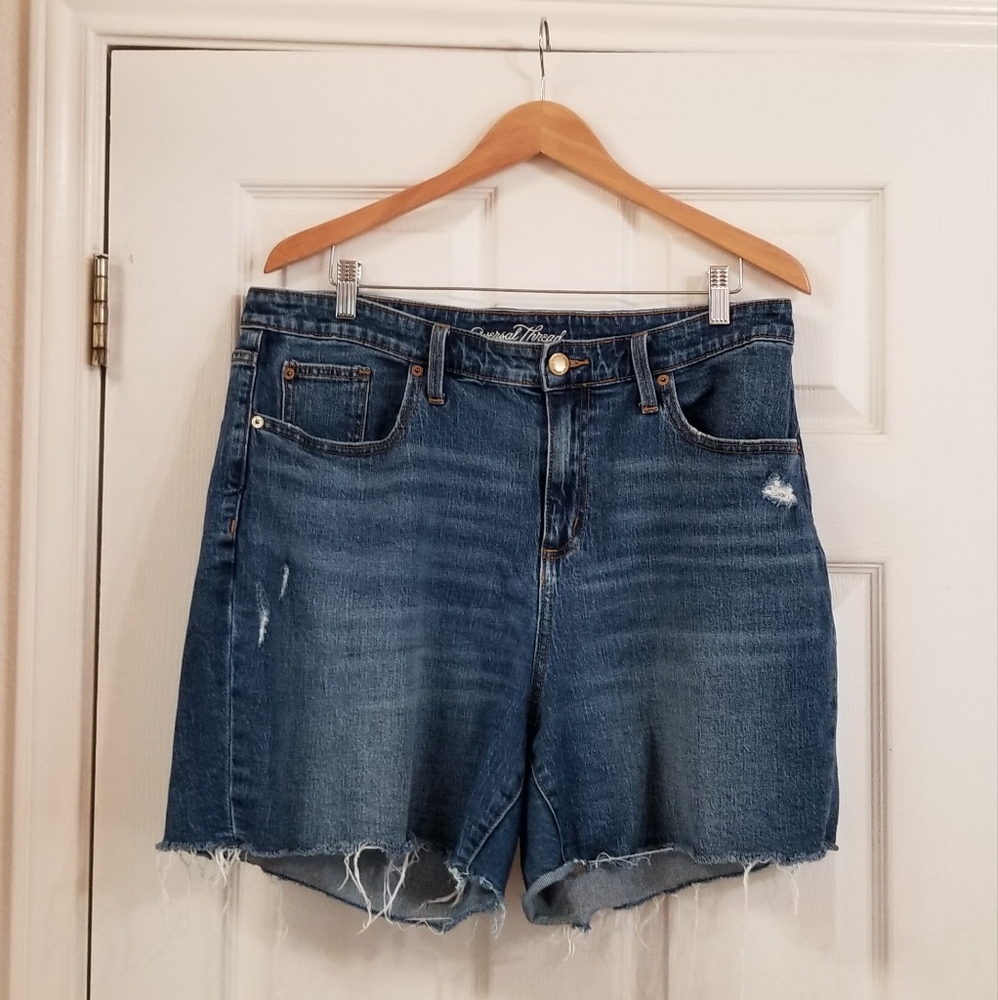 Universal Thread Women's Frayed Jean Shorts 14W